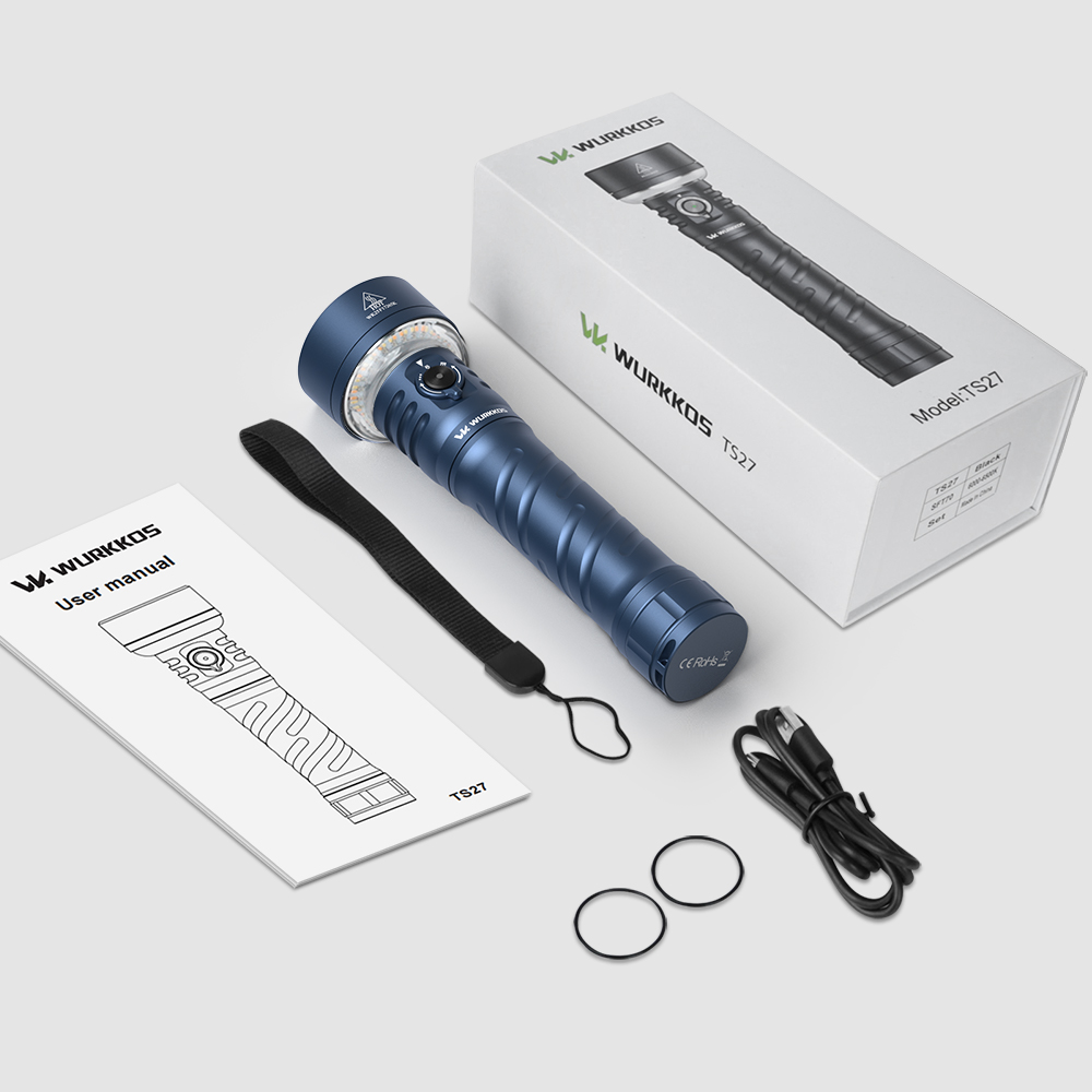 WURKKOS TS27 懐中電灯 3200ルーメン Wurkkos TS27 Flashlight | 3200LM Super Bright, 845m Throw, RGB